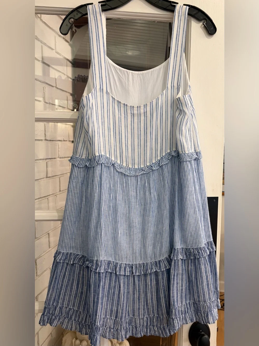 NWOT/Rails”Sandy” and White Striped Ruffle Mini Dress/SzMedium - Picture 4 of 13